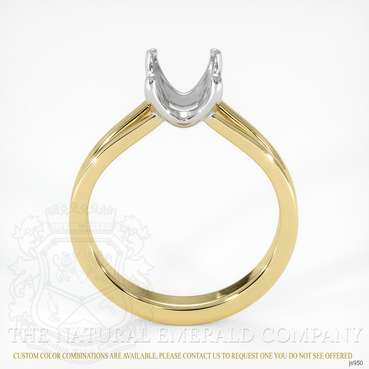 18K White & Yellow Solitaire Ring Setting