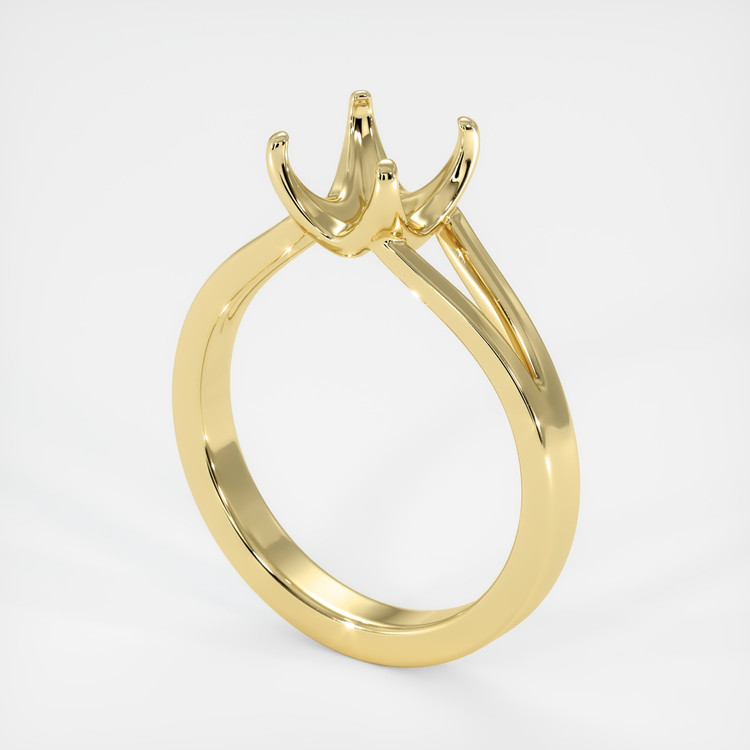 18K Yellow Gold Solitaire Ring Setting