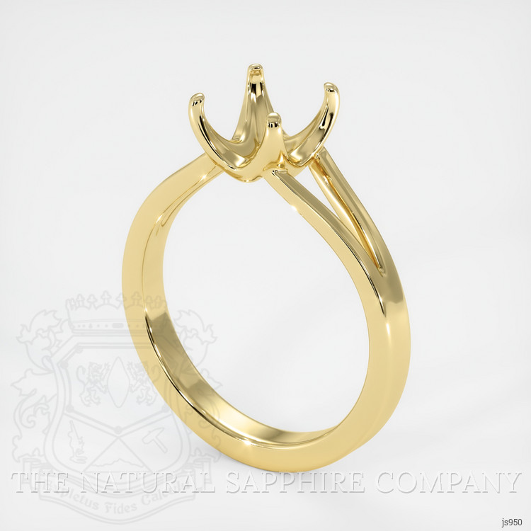 18K Yellow Gold Solitaire Ring Setting