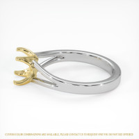 14K Yellow & White Solitaire Ring Setting Image