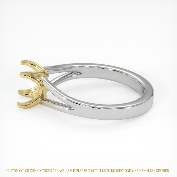 14K Yellow & White Solitaire Ring Setting