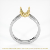 14K Yellow & White Solitaire Ring Setting Image