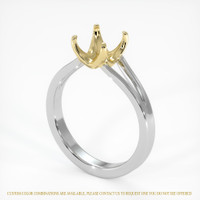 18K Yellow & White Solitaire Ring Setting Video