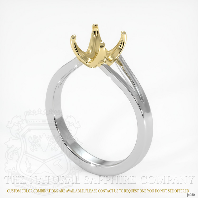18K Yellow & White Solitaire Ring Setting