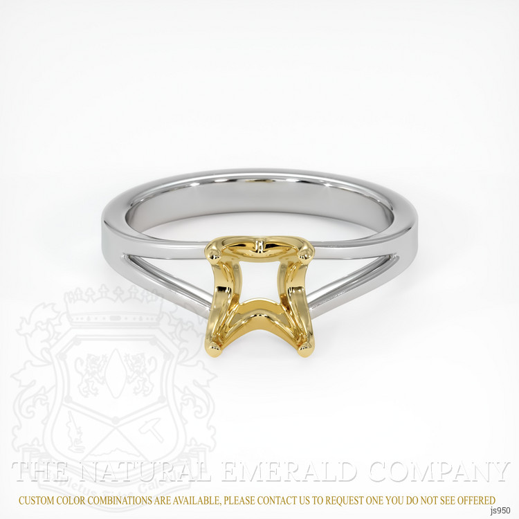 18K Yellow & White Solitaire Ring Setting