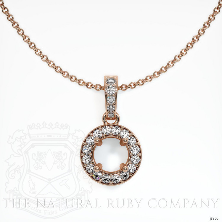 14K Rose Gold Antique Style Pendant Setting