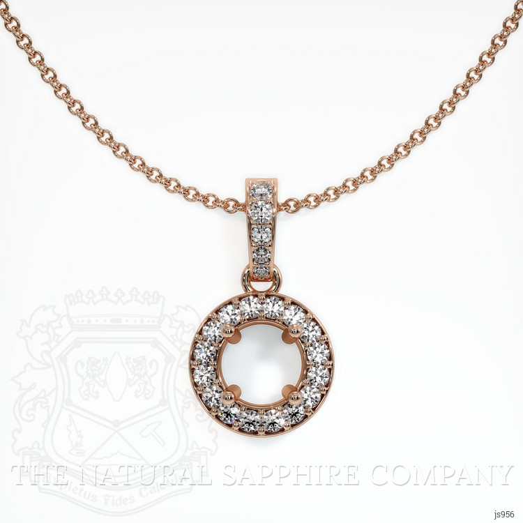 14K Rose Gold Antique Style Pendant Setting