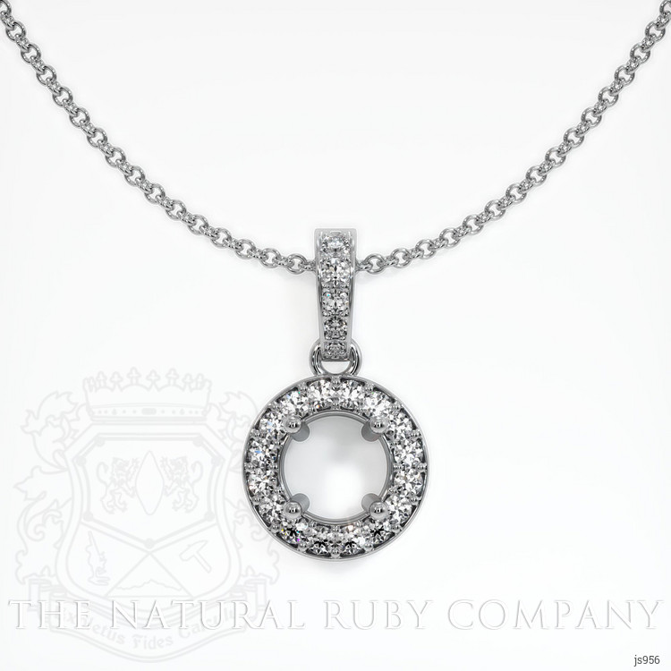 14K White Gold Antique Style Pendant Setting