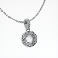 14K White Gold Antique Style Pendant Setting Image