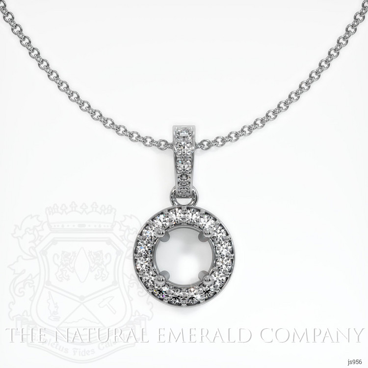 18K White Gold Antique Style Pendant Setting