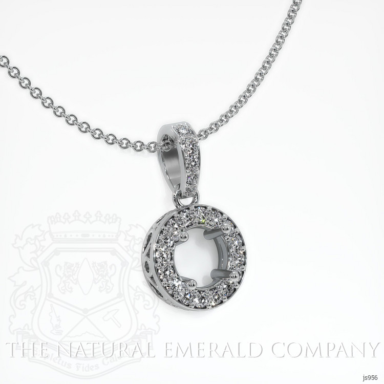 18K White Gold Antique Style Pendant Setting
