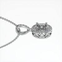 18K White Gold Antique Style Pendant Setting Image