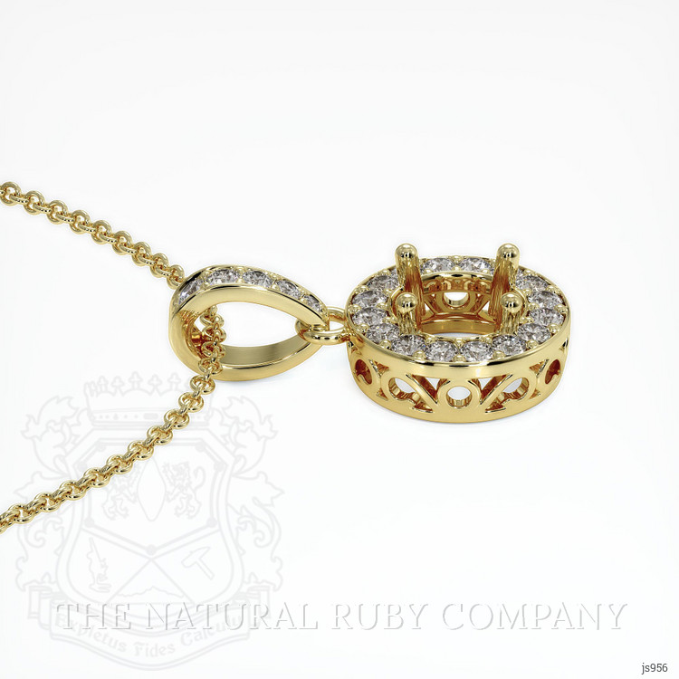 10K Yellow Gold Antique Style Pendant Setting
