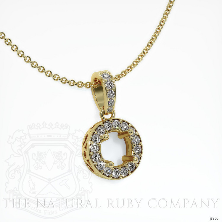 14K Yellow Gold Antique Style Pendant Setting