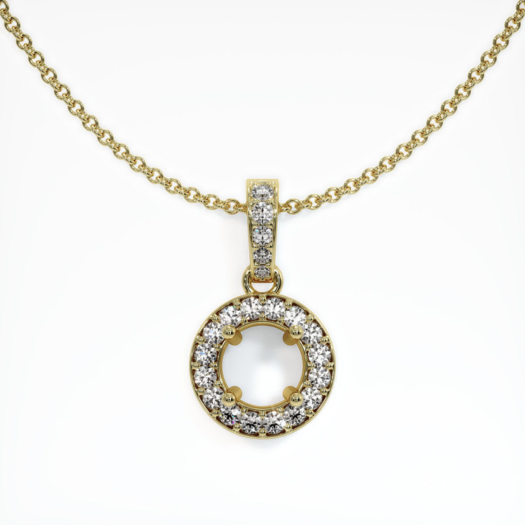 18K Yellow Gold Antique Style Pendant Setting