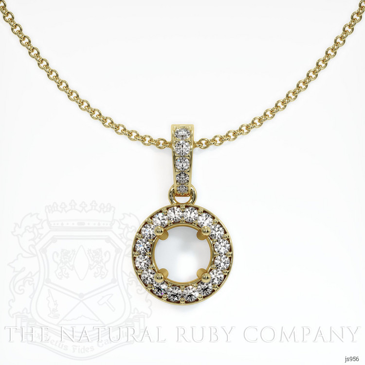 18K Yellow Gold Antique Style Pendant Setting