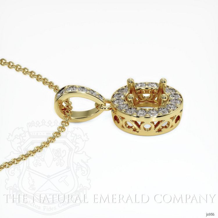 18K Yellow Gold Antique Style Pendant Setting