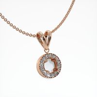 14K Rose Gold Pave Pendant Setting Image
