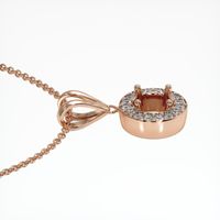 14K Rose Gold Pave Pendant Setting Image
