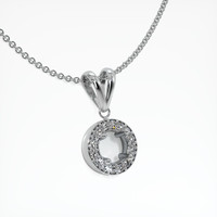 10K White Gold Pave Pendant Setting Image