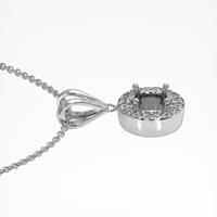 10K White Gold Pave Pendant Setting Image