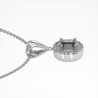 14K White Gold Pave Pendant Setting Image