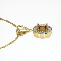 14K Yellow Gold Pave Pendant Setting Image
