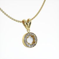 18K Yellow Gold Pave Pendant Setting Image