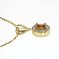 18K Yellow Gold Pave Pendant Setting Image