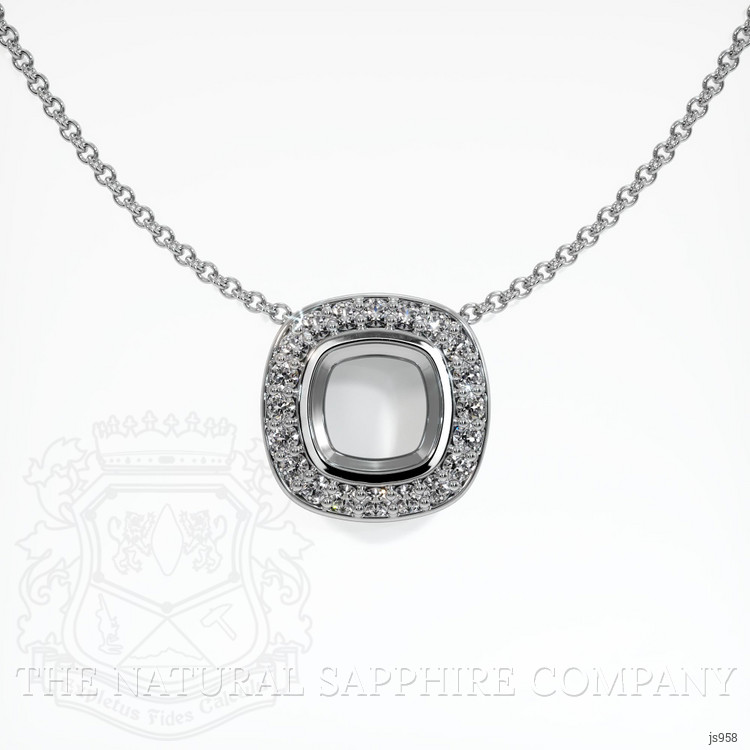 Silver Pave Pendant Setting