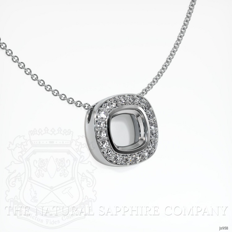 Silver Pave Pendant Setting