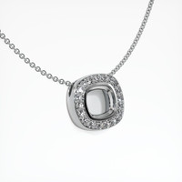 10K White Gold Pave Pendant Setting Image