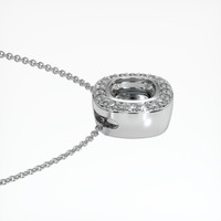 10K White Gold Pave Pendant Setting Image