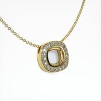 10K Yellow Gold Pave Pendant Setting Image