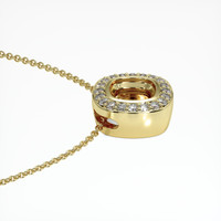10K Yellow Gold Pave Pendant Setting Image