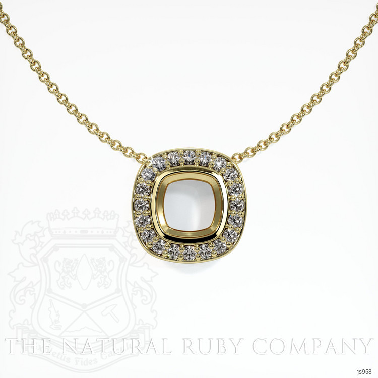 14K Yellow Gold Pave Pendant Setting