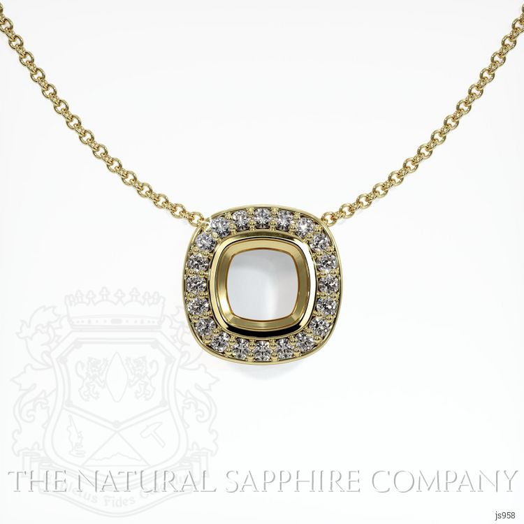 14K Yellow Gold Pave Pendant Setting