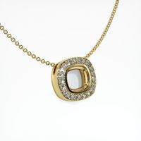 14K Yellow Gold Pave Pendant Setting Image