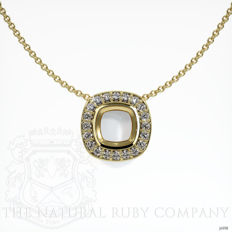18K Yellow Gold Pave Pendant Setting