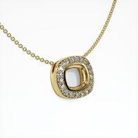 18K Yellow Gold Pave Pendant Setting Image