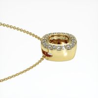 18K Yellow Gold Pave Pendant Setting Image