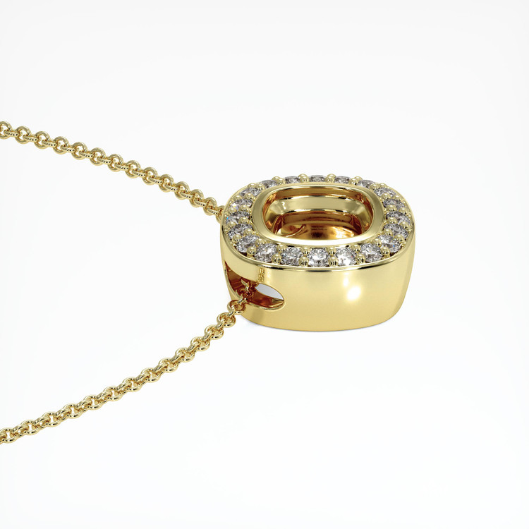 18K Yellow Gold Pave Pendant Setting