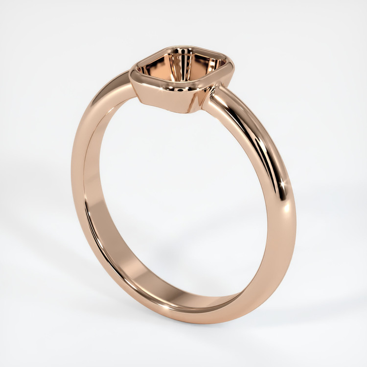 18K Rose Gold Men's Ring Setting