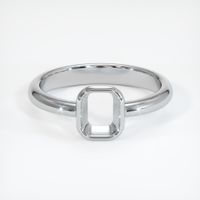 14K White Gold Men's Ring Setting Image