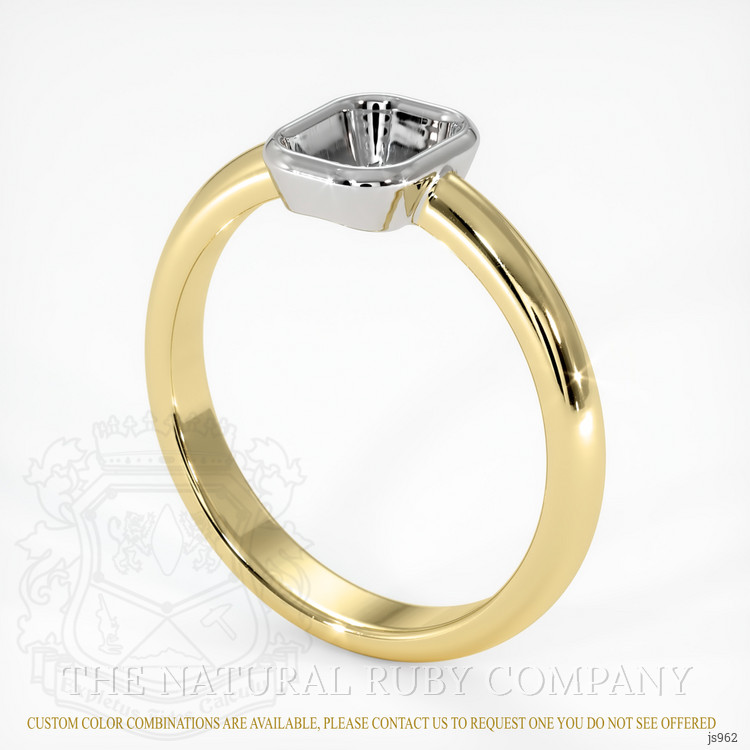 14K White & Yellow Men's Ring Setting