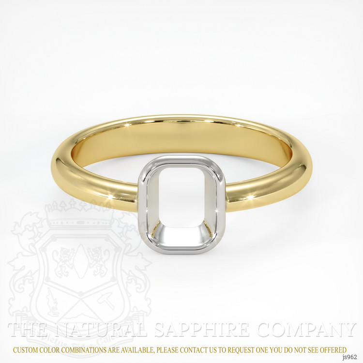 14K White & Yellow Men's Ring Setting