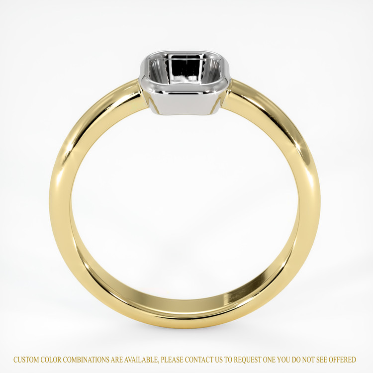 14K White & Yellow Men's Ring Setting