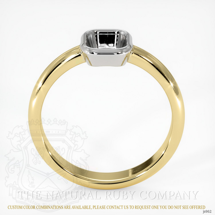 14K White & Yellow Men's Ring Setting