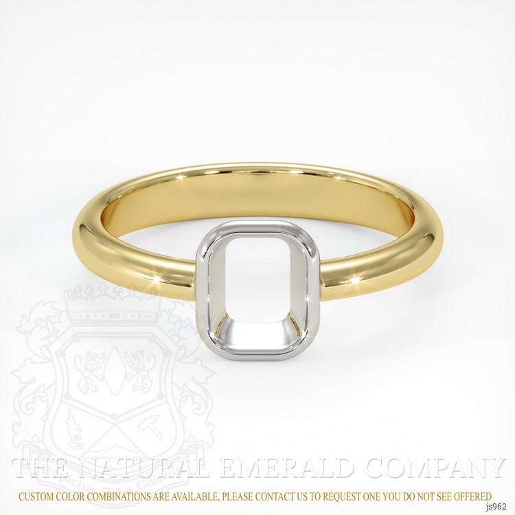 18K White & Yellow Men's Ring Setting