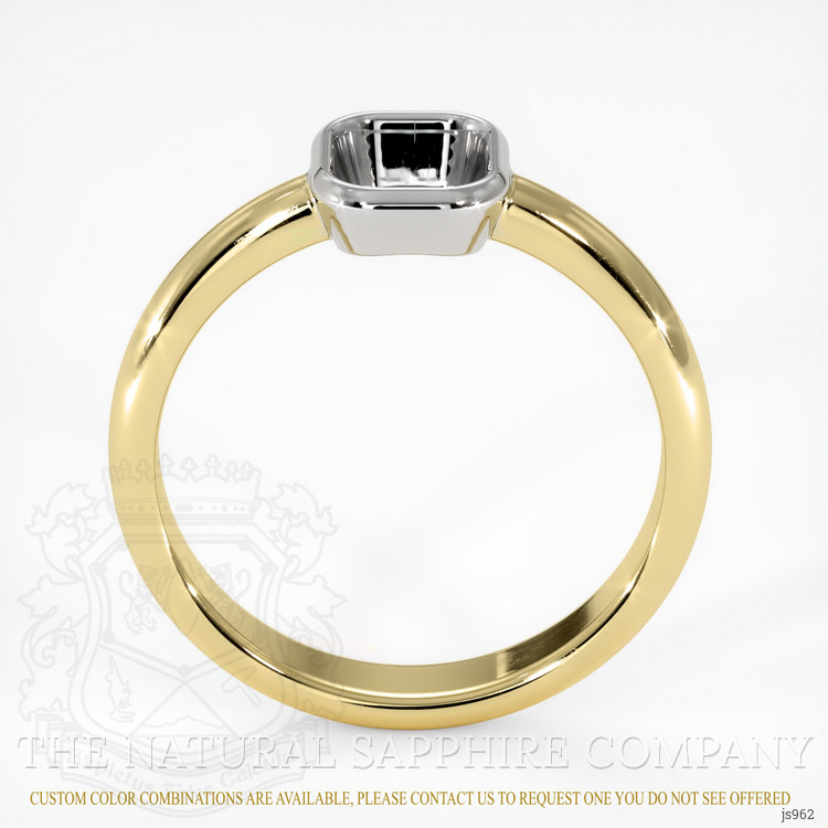 18K White & Yellow Men's Ring Setting